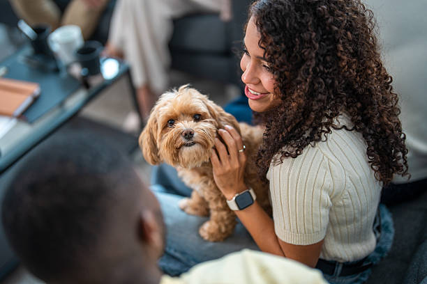 istock Young Hispanic Woman Enjoying Office Pause with Her Dog 2248939117