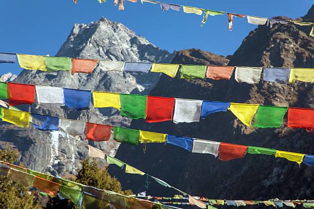 istock Buddhist prayer flags buddhism in Nepal 2248940542