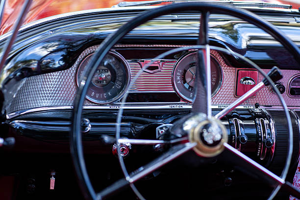 istock Interior of classic American car 2248944798