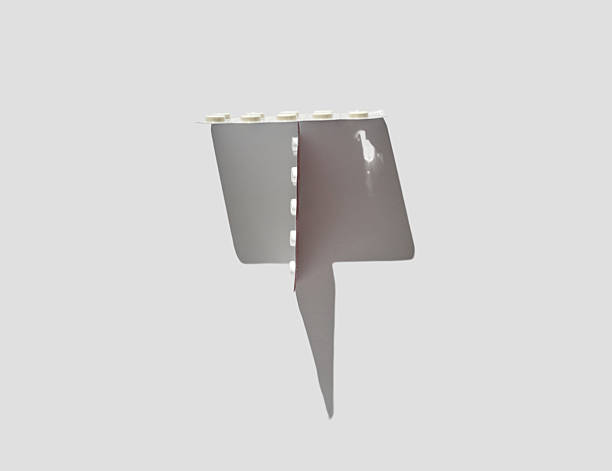 istock Gray abstract geometric sculpture with vertical symmetry on light background 2248948392