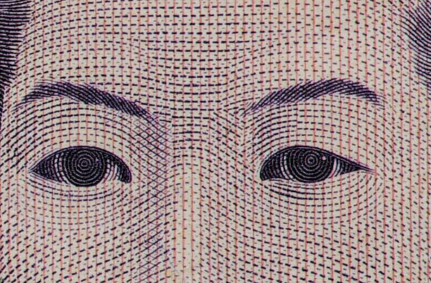 Female Facial Features Pattern Design on Banknote