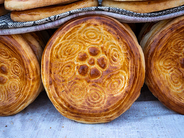 Homemade bread with honey on the top