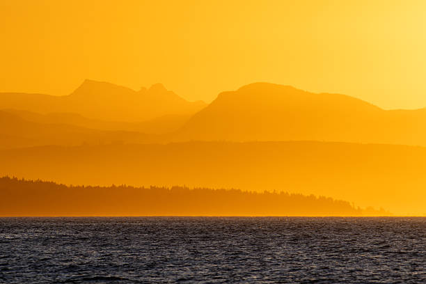 Ogden Point Breakwater in  the Victoria harbor on Vancouver Island