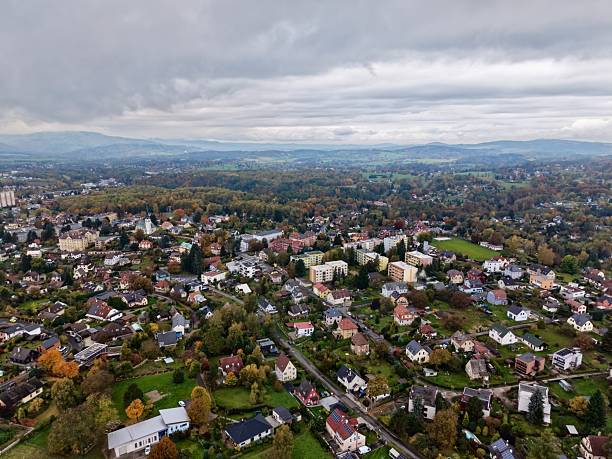 istock visual representation of dense residential areas with infrastructural layout from aerial perspective 2248966449