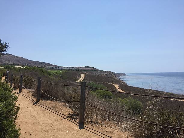 istock Scenic Coastal Path Winding Alongside the Tranquil Sea on a Sunny Summer Day 2248971148