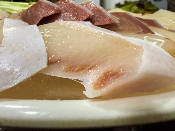 istock yellowtail sashimi with ginseng and wasabi 2248976660