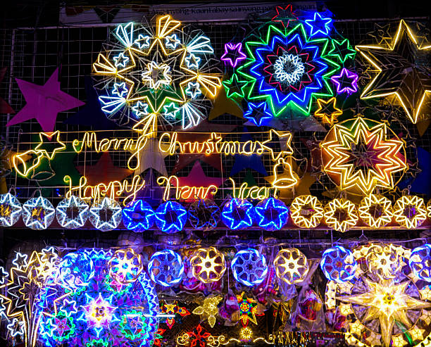 istock Colorful Parol Lantern Display at a Night Market 2248976936