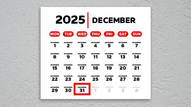 istock The date December 31st marked with a red cursor on the wall calendar 2025 2248980310