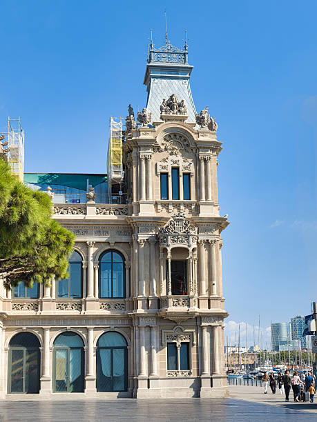 Santander, Cantabria. Spain – March 23, 2024: Tourists and passers-by near the Botin center in Santander