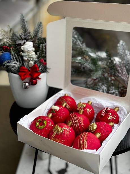 istock Christmas Ball Cake Decorations in a Box 2248986562