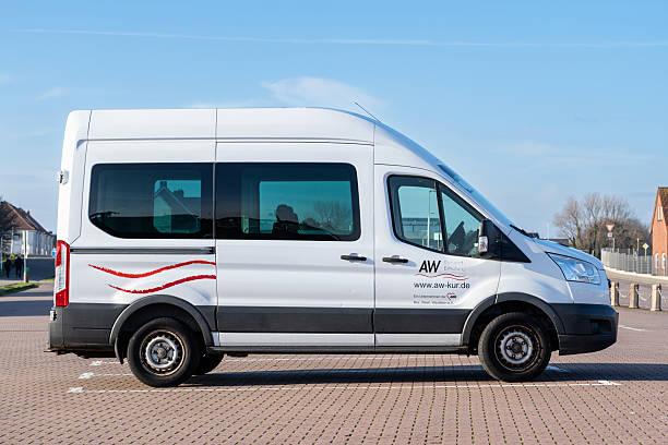 Norderney, Germany - November 11, 2025: AW Kur und Erholung Ford Transit minibus