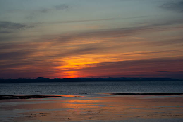Beautiful sunset at the lake