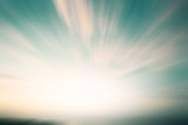 Abstract Magic blur bokeh light nature morning gradient sunshine summer sky background concept - peaceful event christian religion, love holy spirit faith hope easter, scenery of ramadan peace sunset