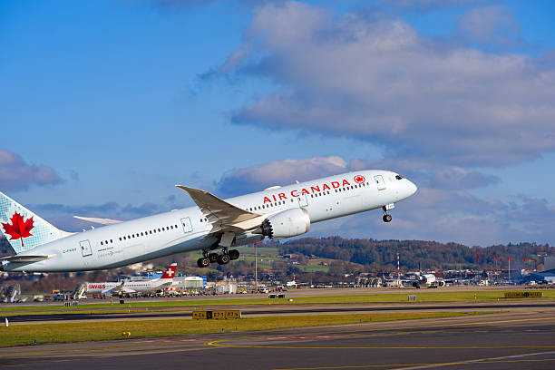 Goffs, NS, Canada - October 30, 2025 - A number of passenger jets are docked at gates at Halifax Stanfield International Airport (YHZ).
