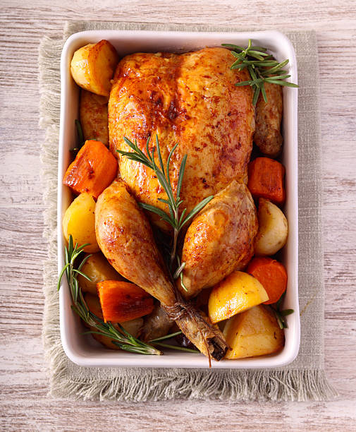 istock Roast chicken with sweet potato 2248991863
