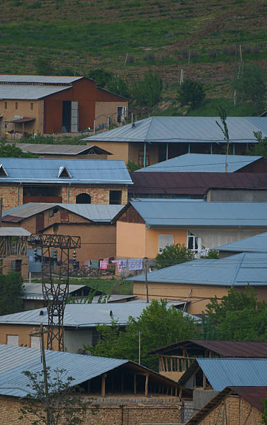 istock Mud-walled houses are visible below. 2249001979