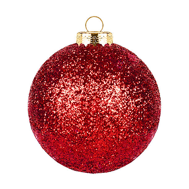 istock red Christmas ornament isolated on white background 2249004860