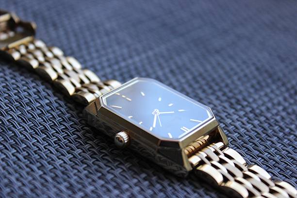 istock Gold Watch Case Macro with Blue Dial 2249008490