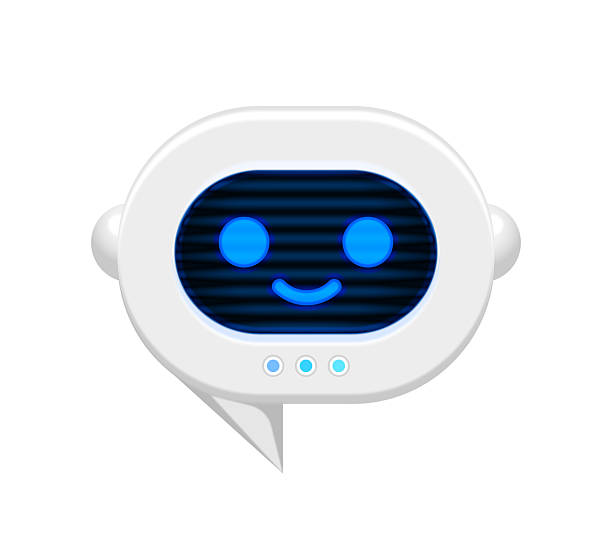 AI Chat Bot Design vector art illustration