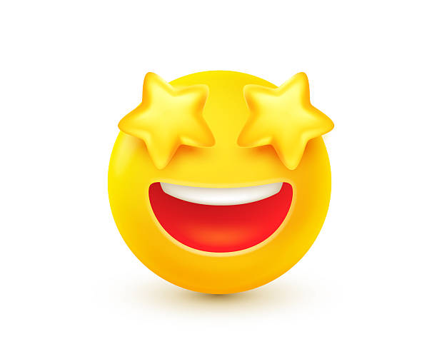 istock Vector illustration of yellow emoji with golden star eyes. 3d ca 2249020825
