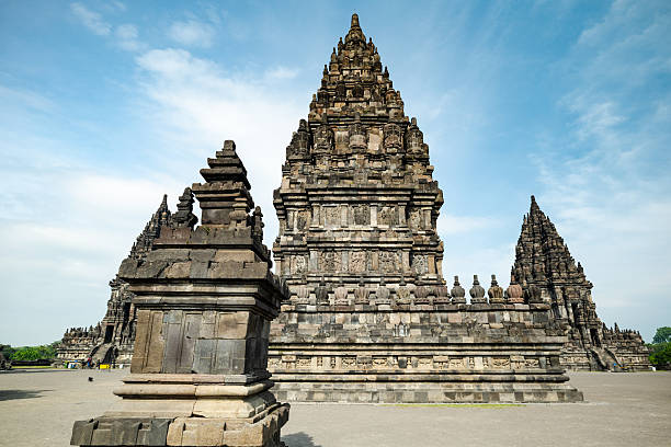 Prambanan temple complex in Yogyakarta, Indonesia. Prambanan is a 9th-century Hindu temple compound, and a UNESCO World Heritage Site