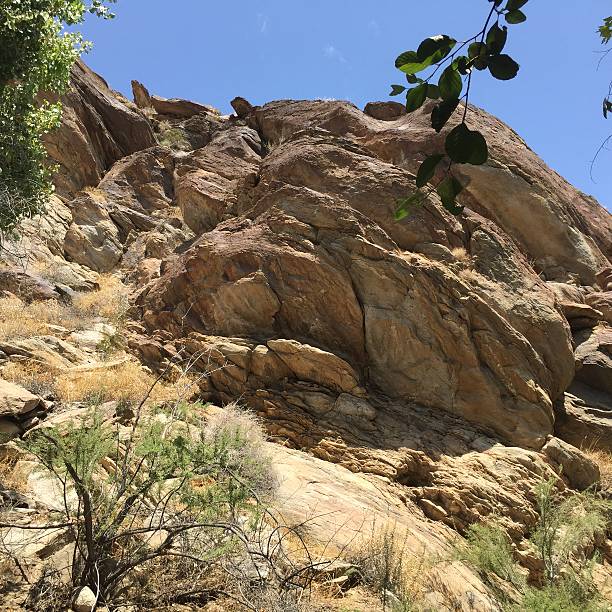 istock Climbing Rugged Cliffs Under a Bright Blue Sky in a Serene Desert Landscape 2249025393