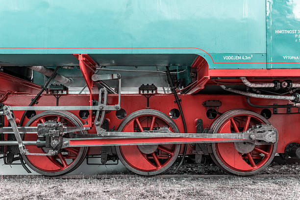 Old steam train with a lot of smoke
