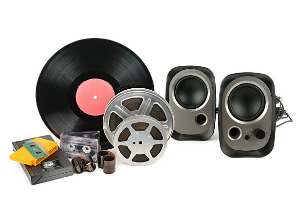 istock Collection of Vintage Media and Computer Speakers on White 2249027488