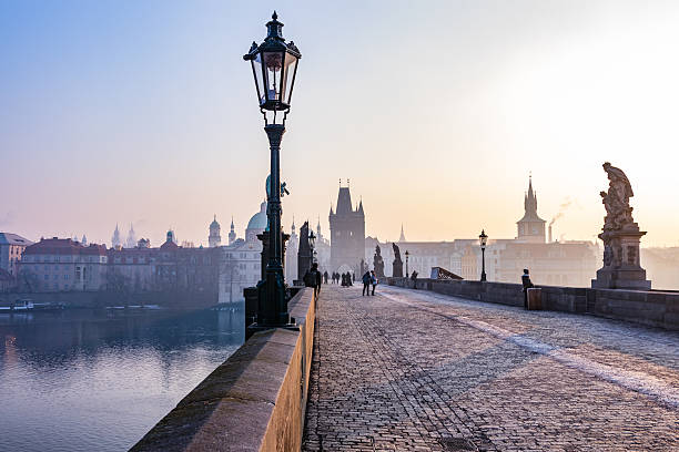 istock Morning View from Charles Bridge in Winter Haze 2249031560