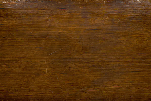 Top view of dark old style wooden table