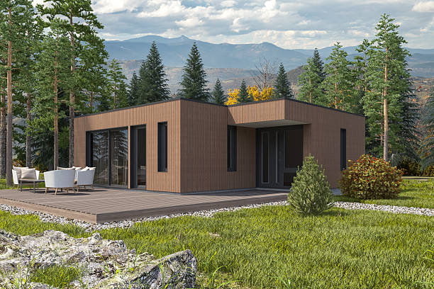 istock Modern Country Villa with Scandinavian Wood Paneling Design Elements 2249035620