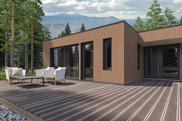 istock Modern Country Villa with Scandinavian Wood Paneling Design Elements 2249035676