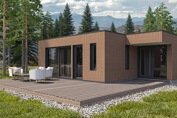 istock Modern Country Villa with Scandinavian Wood Paneling Design Elements 2249035717