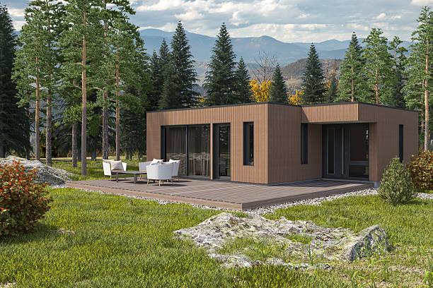 istock Modern Country Villa with Scandinavian Wood Paneling Design Elements 2249035724