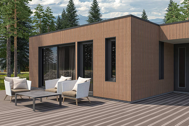 istock Modern Country Villa with Scandinavian Wood Paneling Design Elements 2249035729