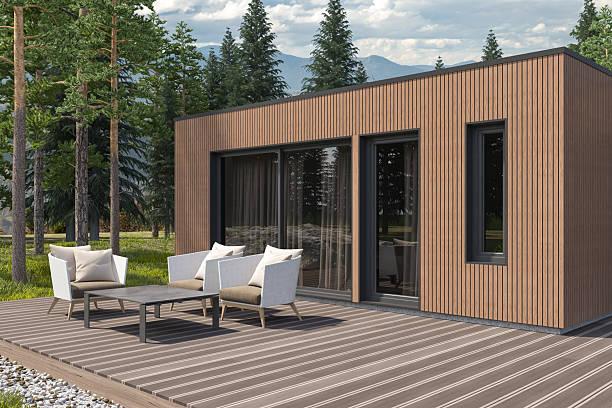 istock Modern Country Villa with Scandinavian Wood Paneling Design Elements 2249035741