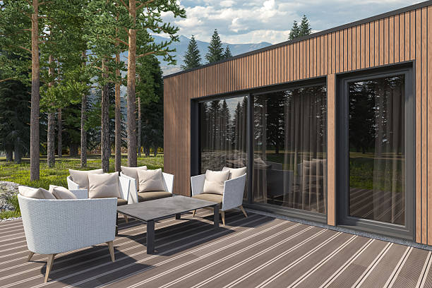 istock Modern Country Villa with Scandinavian Wood Paneling Design Elements 2249035745