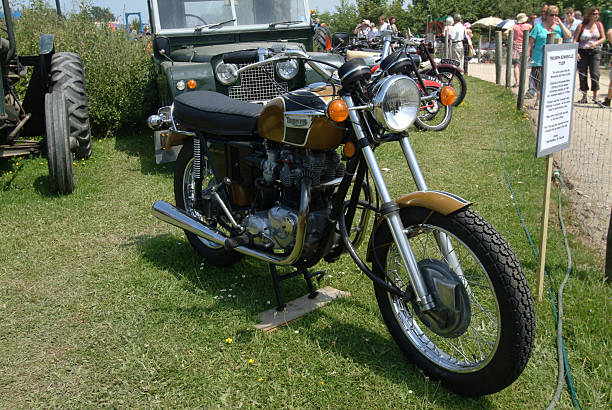 Cornwall - England Classic British Motorcycles Triumph Bonneville TR120R vintage motorcycle United Kingdom 2025