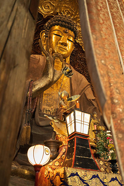 Gifu, Japan - July 7, 2023: The Gifu Great Buddha located in Shoho-ji Temple.