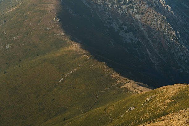 Mountain ridge in the autumn