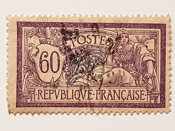 istock French Stamp – Vintage French Postage Stamp 60 Centimes 1900–1921 2249041875