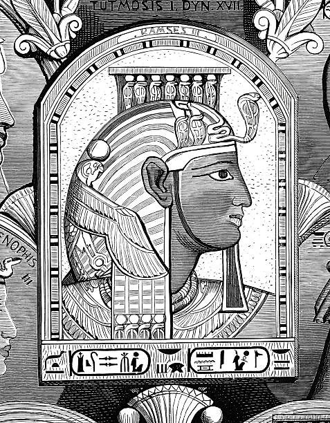 Egyptian pharaoh Seti I Egypt illustration 1882Original edition from my own archivesSource : Egipto - Jorge Ebers 1882