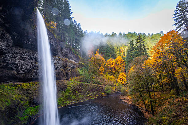 istock Scenic South Falls and Grotto in Fall at Silver Falls State Park, Oregon 2249046270