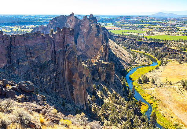 istock A Panoramic View of Smith Rock Cliffs and the Crooked River on a Summer Day 2249048871