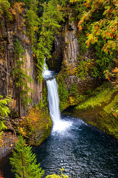 istock Majestic Toketee Falls Surrounded by Colorful Autumn Forest Scenery 2249051341