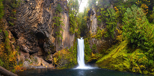 istock Majestic Toketee Falls Surrounded by Colorful Autumn Forest Scenery 2249051342