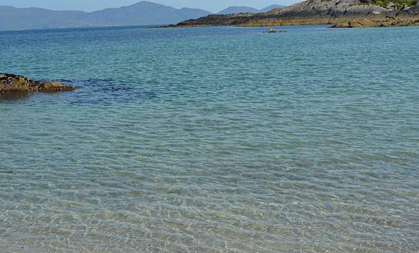 istock Calm Turquoise Waters With Gentle Waves Lapping Against the Rocky Shore Under a Bright Blue Sky 2249062544