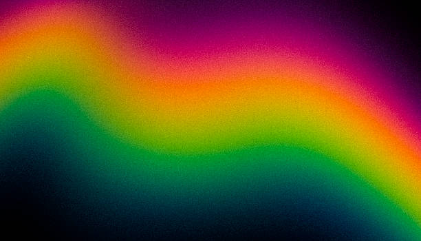 istock Vibrant rainbow grainy gradient wave on dark background. Psychedelic colorful abstract flow texture for music cover, poster, or creative design. 2249073167