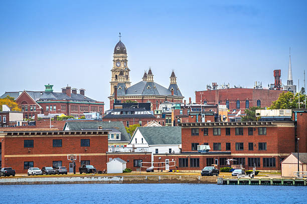 istock Gloucester City Hall from across the inner harbor, Cape Ann 2249090537