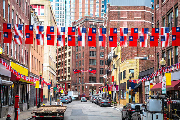 istock Boston, MA. Boston historic Chinatown street view 2249090623